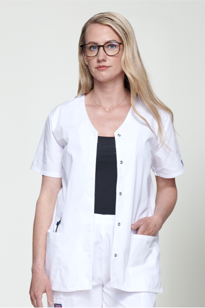 SNAP FRONT V-NECK TOP - WWE4770