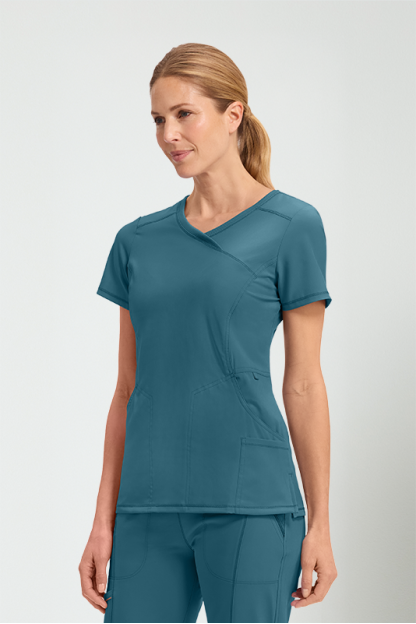 MOCK WRAP TOP - CKE2625A