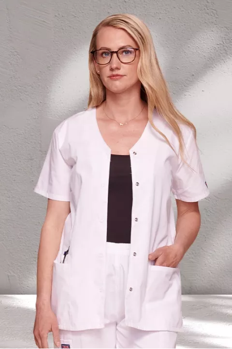 SNAP FRONT V-NECK TOP - WWE4770