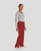Mid rise straight leg drawstring