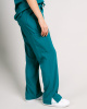 Broek Halfhoge Taille Rechte Pijp met Trekkoord Dames
