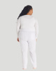 Mid Rise Straight Leg Drawstring Pant