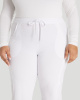 Broek Halfhoge Taille Rechte Pijp met Trekkoord Dames