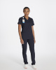 V-Neck Top With Rib Knit Panels