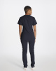 V-Neck Top With Rib Knit Panels