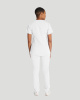 V-Neck Top With Rib Knit Panels