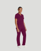 V-Neck Top With Rib Knit Panels