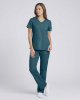 Mid Rise Slim Straight Drawstring Pant