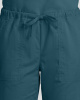Mid Rise Slim Straight Drawstring Pant
