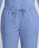 Mid Rise Slim Straight Drawstring Pant