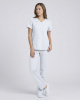 Mid Rise Slim Straight Drawstring Pant
