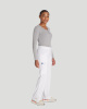 Mid rise straight leg drawstring