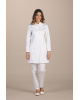 Delhi White Gababrdine - Blouse médicale femme