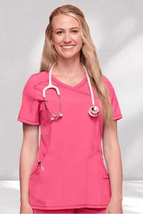 MOCK WRAP TOP - CKE2625A MOCK WRAP TOP - CKE2625A