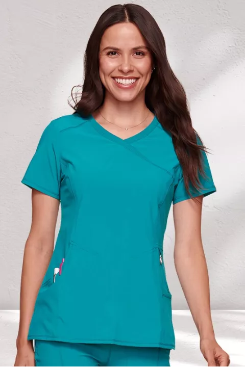 MOCK WRAP TOP - CKE2625A MOCK WRAP TOP - CKE2625A